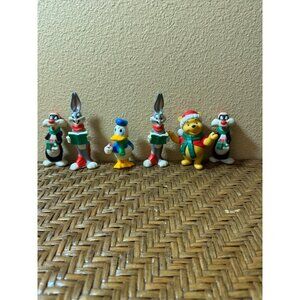 Vintage Christmas Light Covers PVC Figures From Disney & Looney Tunes